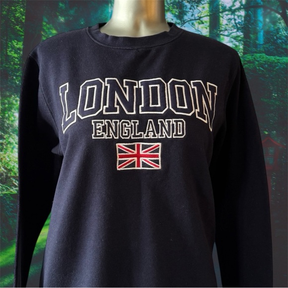 Awnhill Other - ✅Adult London England Embroidered Navy Sweatshirt